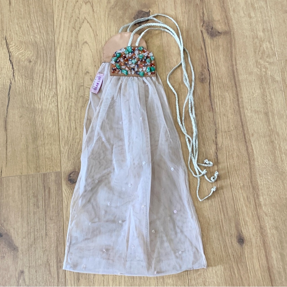 Chan Luu Semi Precious Stones Mesh Belt - Beige - Picture 7 of 15